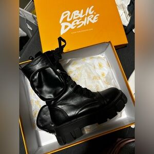 PUBLIC DESIRE COMBAT BOOT